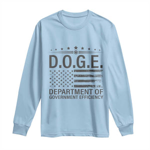 D.O.G.E. DOGE Department of Government Efficiency Long Sleeve Shirt TS10 Light Blue Print Your Wear