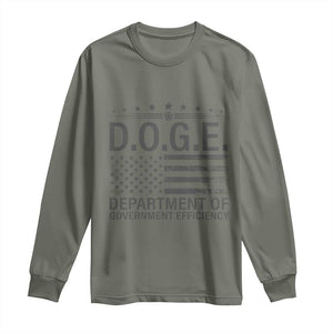 D.O.G.E. DOGE Department of Government Efficiency Long Sleeve Shirt TS10 Military Green Print Your Wear