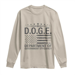 D.O.G.E. DOGE Department of Government Efficiency Long Sleeve Shirt TS10 Sand Print Your Wear