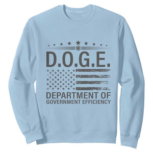 D.O.G.E. DOGE Department of Government Efficiency Sweatshirt TS10 Light Blue Print Your Wear
