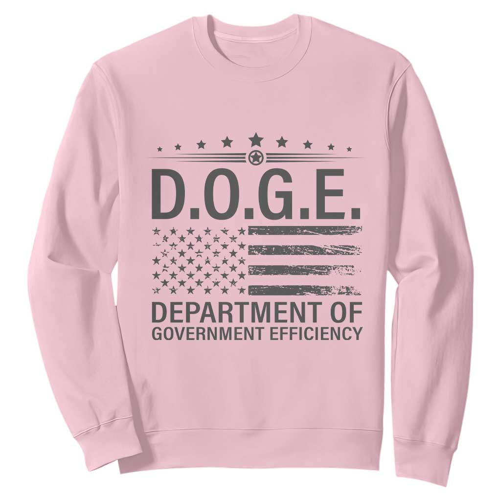 D.O.G.E. DOGE Department of Government Efficiency Sweatshirt TS10 Light Pink Print Your Wear