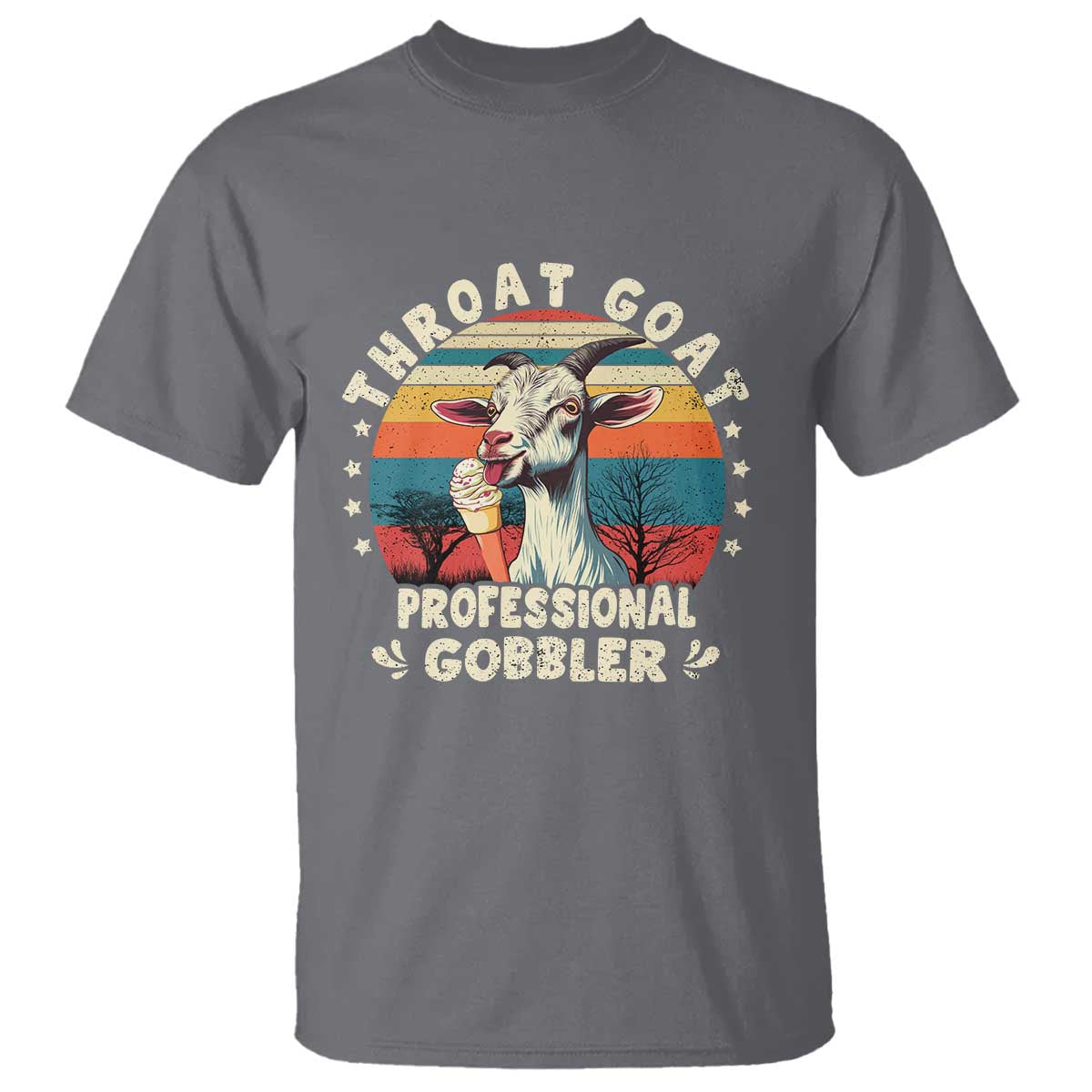 Throat Goat T Shirt Funny Dirty Humor Embarrassment Vintage TS10 Charcoal Print Your Wear