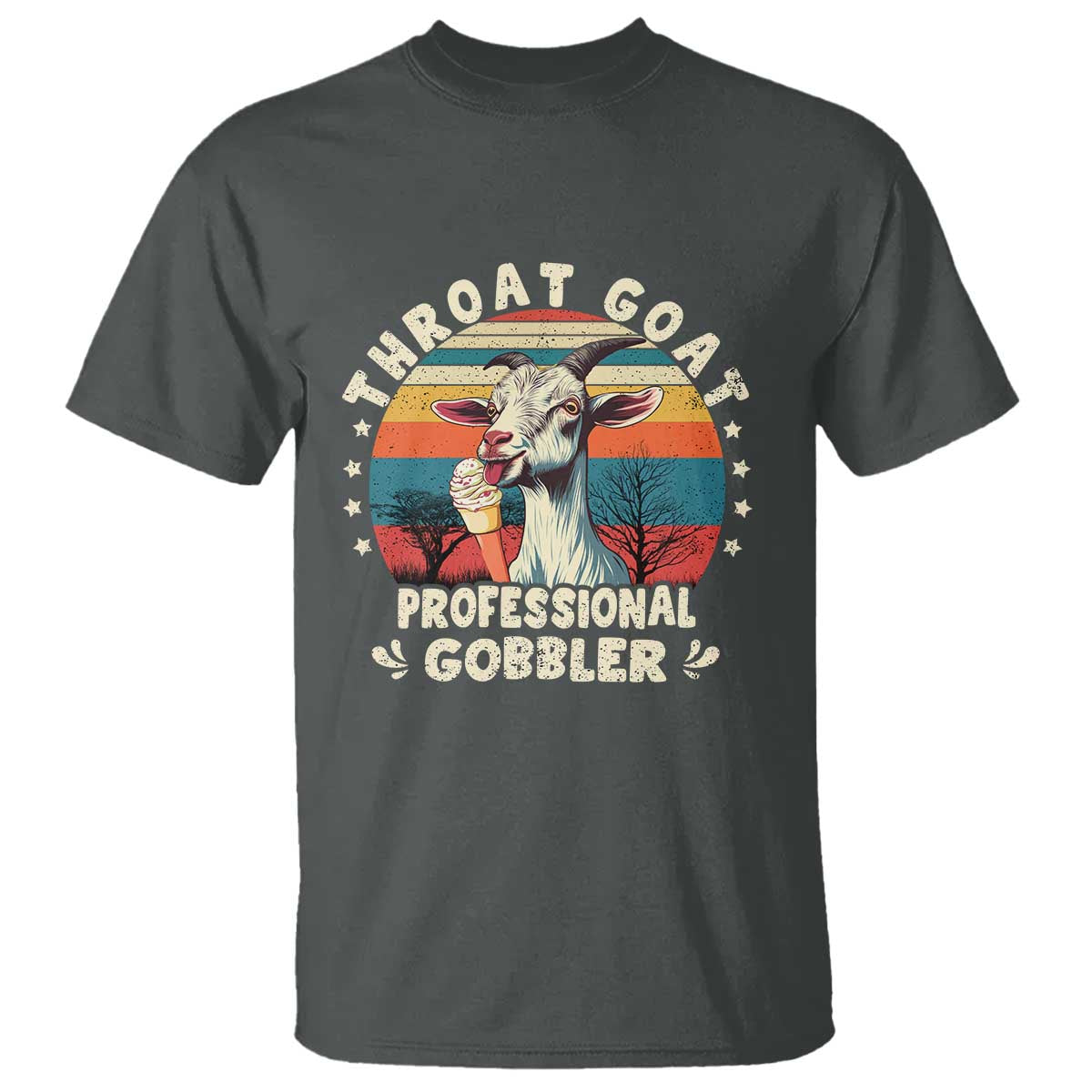 Throat Goat T Shirt Funny Dirty Humor Embarrassment Vintage TS10 Dark Heather Print Your Wear