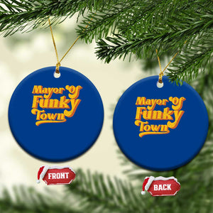 Retro Mayor of Funky Town Ceramic Ornament Funny Vintage 70s Disco Party TS10 1pc Blue Print Your Wear