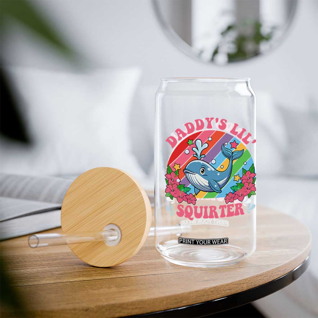 Funny Daddy's Lil Squirter Inappropriate Embarrassing Glass Can TS10 Print Your Wear