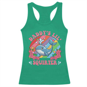 Funny Daddy's Lil Squirter Inappropriate Embarrassing Racerback Tank Top TS10 Irish Green Print Your Wear