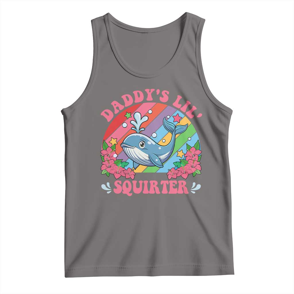 Funny Daddy's Lil Squirter Inappropriate Embarrassing Tank Top TS10 Deep Heather Print Your Wear