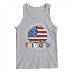 Dont Know How To Act My Age Tank Top Vintage Funny Old Man Saying American Flag TS10 Athletic Heather Print Your Wear