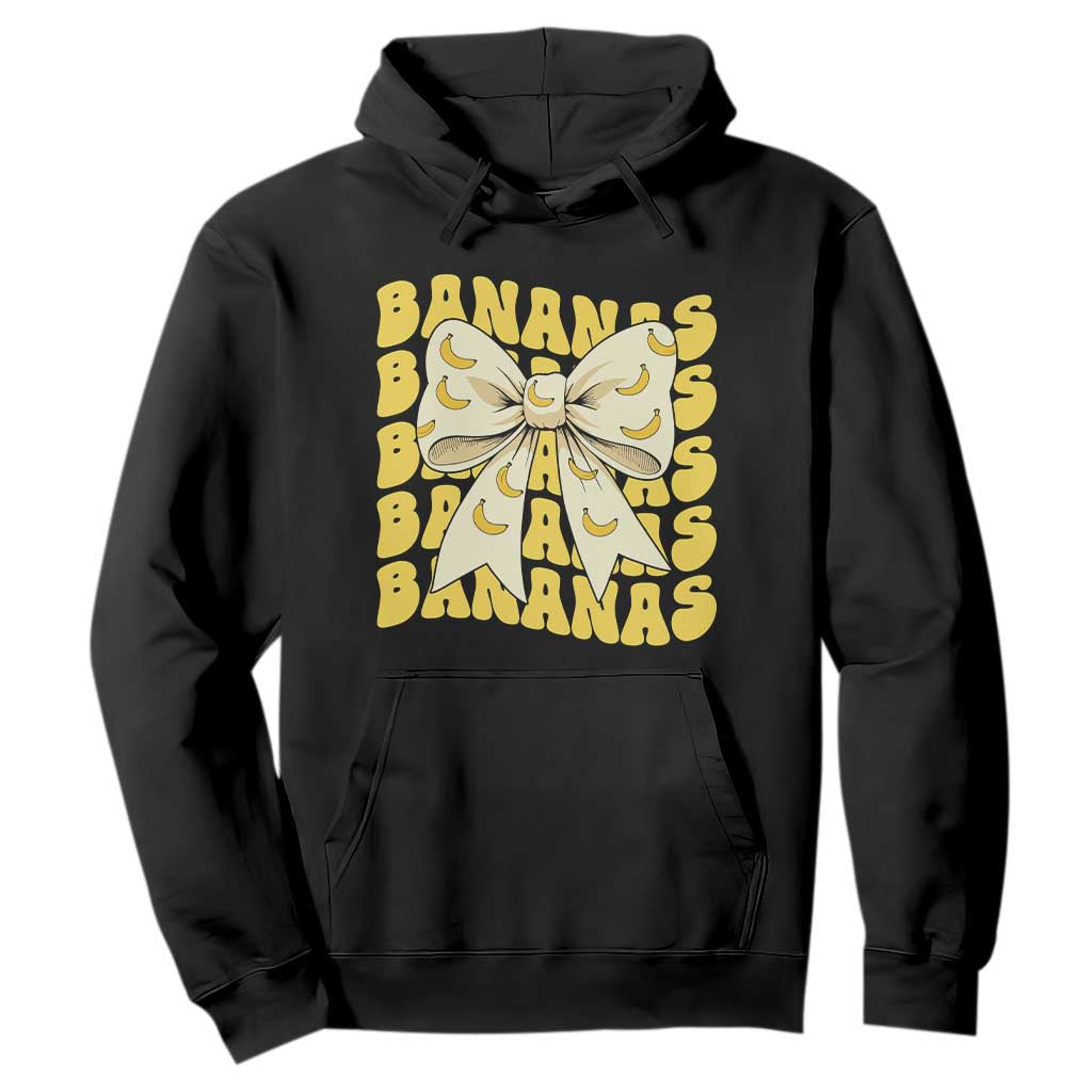 Bananas Coquette Bow Hoodie Retro Banana Lovers Women Girls Kids TS10 Black Print Your Wear