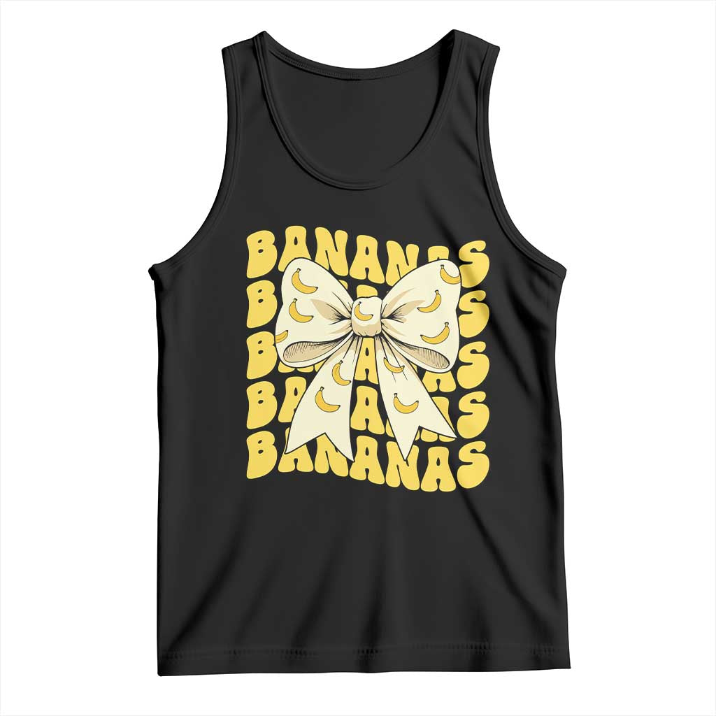 Bananas Coquette Bow Tank Top Retro Banana Lovers Women Girls Kids TS10 Black Print Your Wear