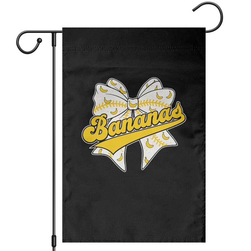 Bananas Coquette Bow Garden Flag Retro Throwback Popular Fruit Humor Banana Classic TS10 Black Print Your Wear