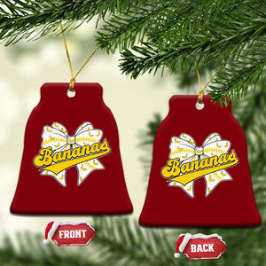 Bananas Coquette Bow Ceramic Ornament Retro Throwback Popular Fruit Humor Banana Classic TS10 Print Your Wear