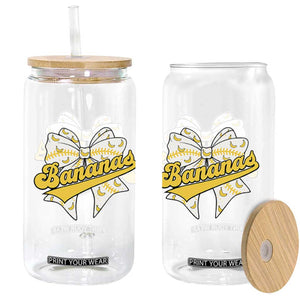 Bananas Coquette Bow Glass Can Retro Throwback Popular Fruit Humor Banana Classic TS10 Print Your Wear