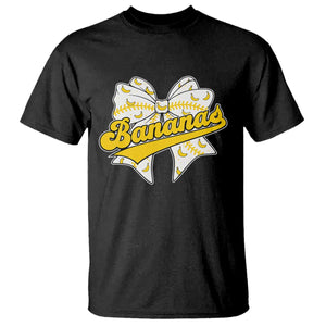 Bananas Coquette Bow T Shirt Retro Throwback Popular Fruit Humor Banana Classic TS10 Black Print Your Wear