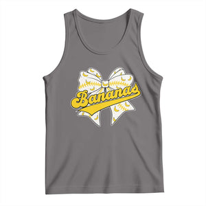 Bananas Coquette Bow Tank Top Retro Throwback Popular Fruit Humor Banana Classic TS10 Deep Heather Print Your Wear