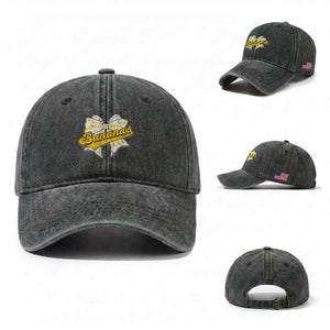 Bananas Coquette Bow Washed Cotton Baseball Cap Retro Throwback Popular Fruit Humor Banana Classic TS10 Washed Cap Universal Fit Dark Green Print Your Wear