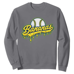 Funny Banana Baseball Sweatshirt Sports Team Baseball Drip Ice Cream Style TS10 Charcoal Print Your Wear