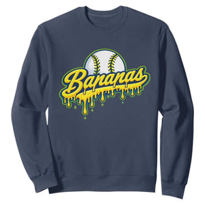 Funny Banana Baseball Sweatshirt Sports Team Baseball Drip Ice Cream Style TS10 Navy Print Your Wear