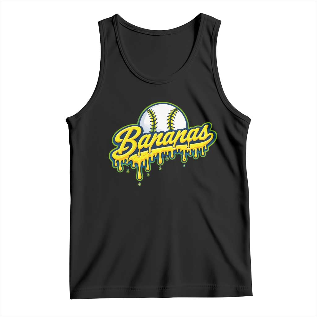 Funny Banana Baseball Tank Top Sports Team Baseball Drip Ice Cream Style TS10 Black Print Your Wear