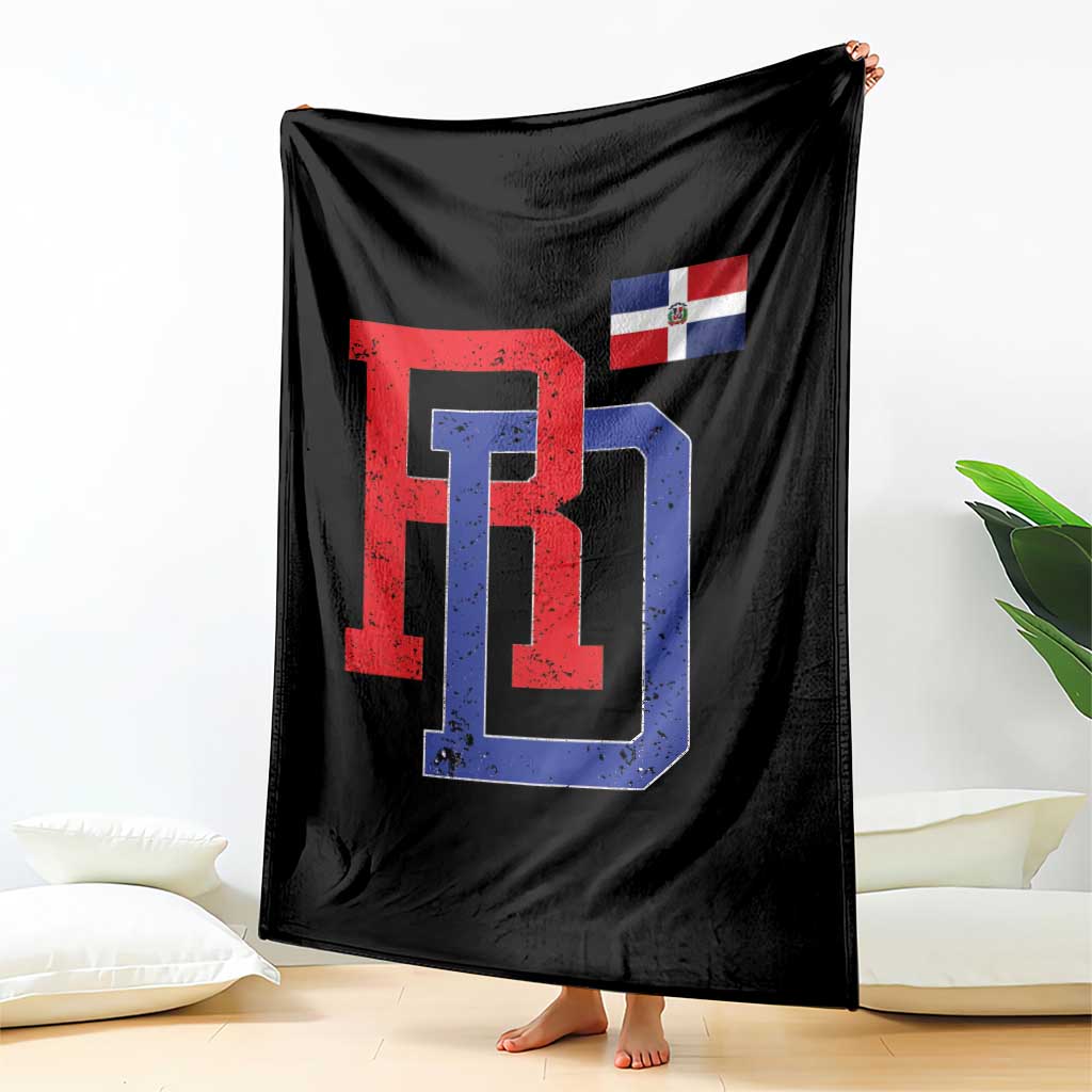 Dominican Republic Throw Blanket Distressed RD Flag Dominican Pride TS10 Print Your Wear