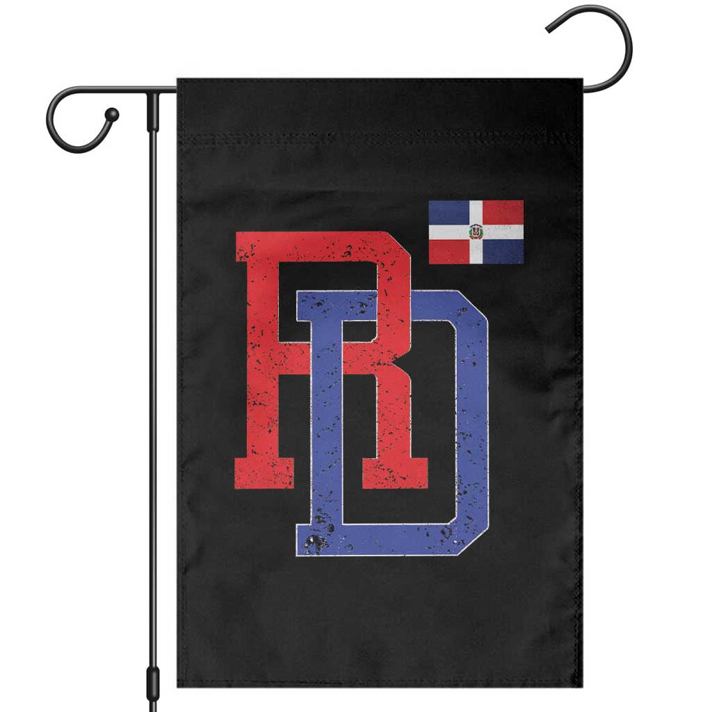 Dominican Republic Garden Flag Distressed RD Flag Dominican Pride TS10 Black Print Your Wear