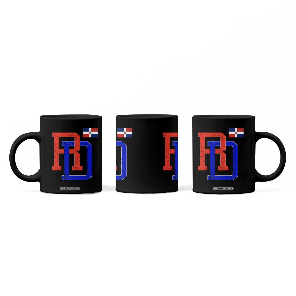 Dominican Republic Coffee Mug Distressed RD Flag Dominican Pride TS10 Print Your Wear
