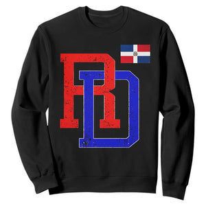 Dominican Republic Sweatshirt Distressed RD Flag Dominican Pride TS10 Black Print Your Wear