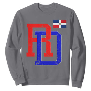 Dominican Republic Sweatshirt Distressed RD Flag Dominican Pride TS10 Charcoal Print Your Wear