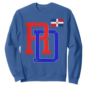 Dominican Republic Sweatshirt Distressed RD Flag Dominican Pride TS10 Royal Blue Print Your Wear