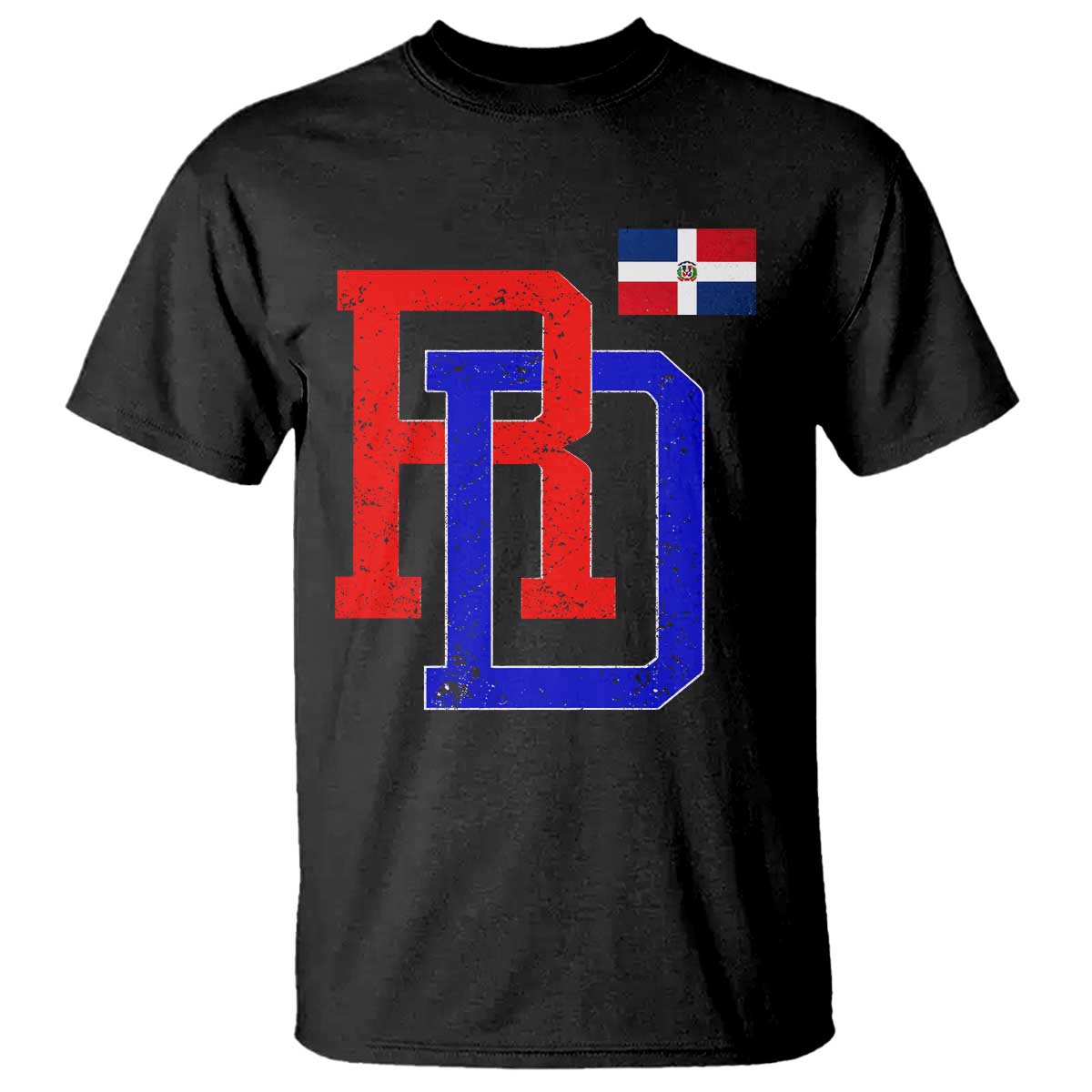 Dominican Republic T Shirt Distressed RD Flag Dominican Pride TS10 Black Print Your Wear