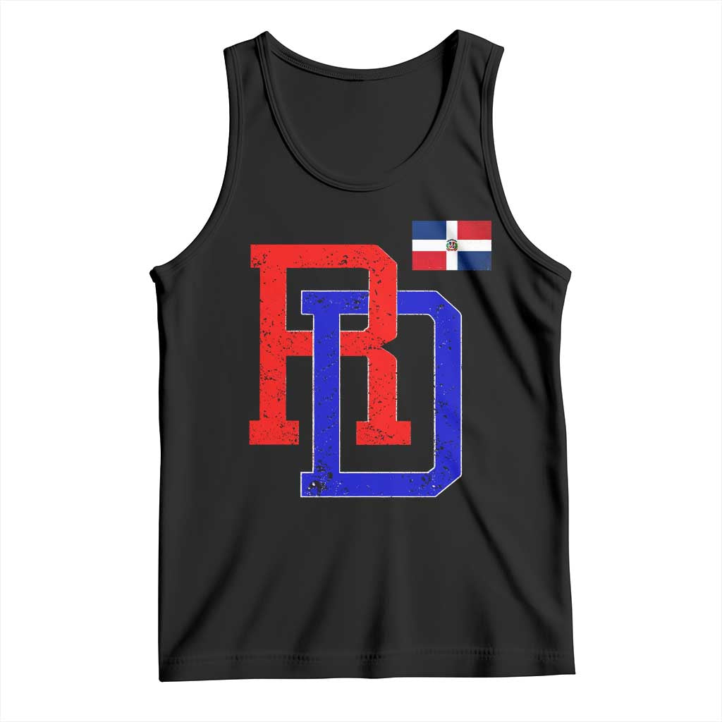 Dominican Republic Tank Top Distressed RD Flag Dominican Pride TS10 Black Print Your Wear