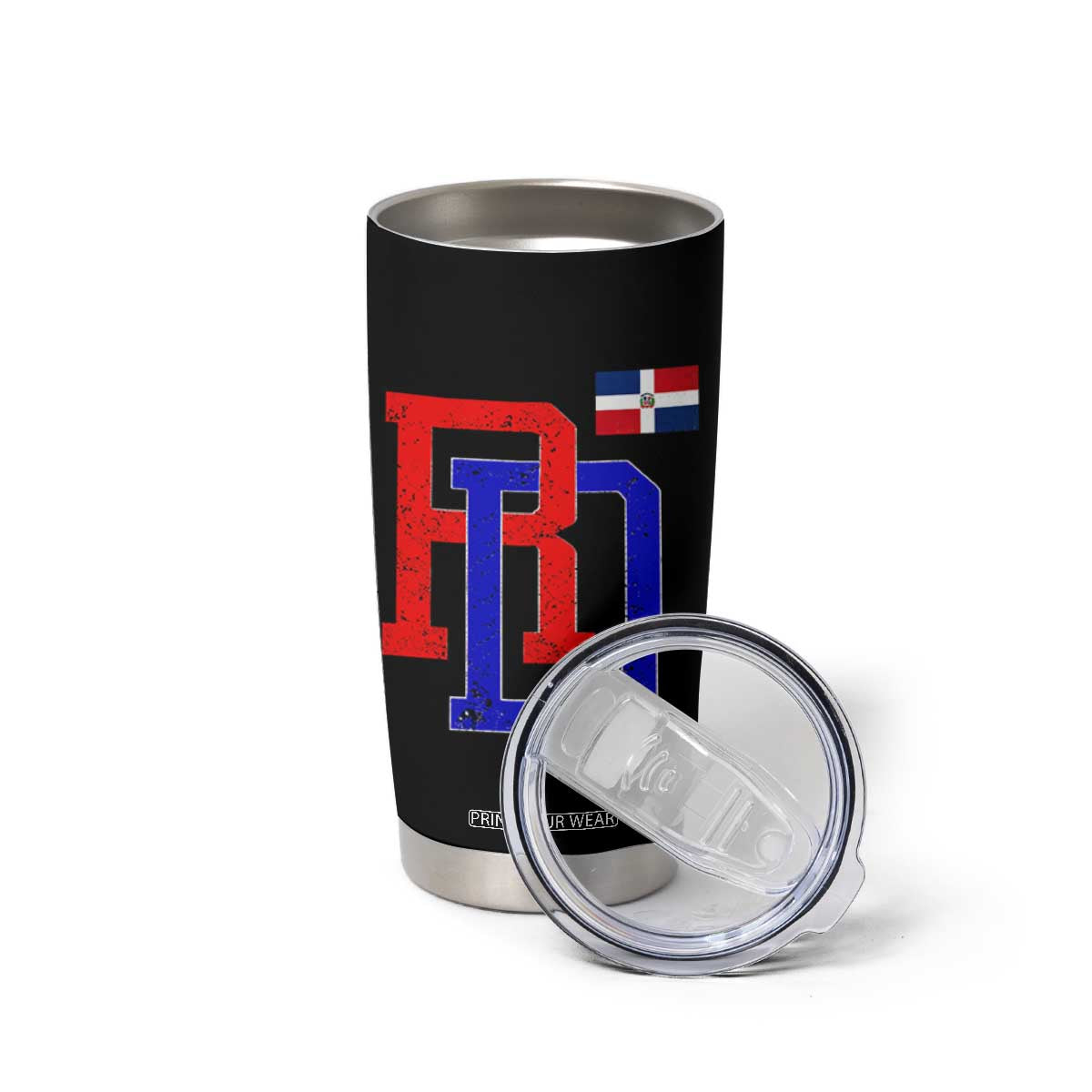 Dominican Republic Tumbler Cup Distressed RD Flag Dominican Pride TS10 Print Your Wear