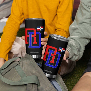 Dominican Republic Tumbler Cup Distressed RD Flag Dominican Pride TS10 Print Your Wear