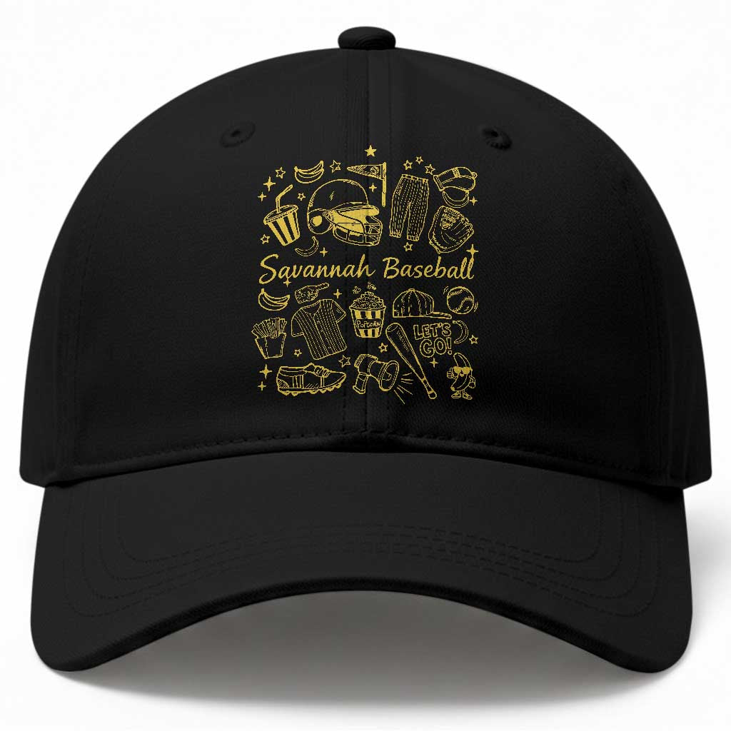 Bananas Baseball Baseball Cap Cute Trendy Banana Baseball Game Day Doodle TS10 Print Your Wear