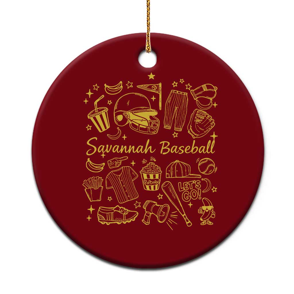 Bananas Baseball Ceramic Ornament Cute Trendy Banana Baseball Game Day Doodle TS10 1pc Red Print Your Wear