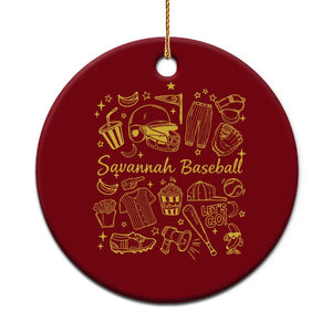 Bananas Baseball Ceramic Ornament Cute Trendy Banana Baseball Game Day Doodle TS10 1pc Red Print Your Wear