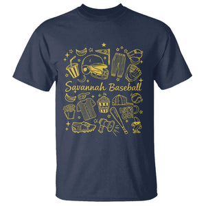 Bananas Baseball T Shirt Cute Trendy Banana Baseball Game Day Doodle TS10 Navy Print Your Wear