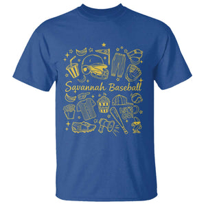 Bananas Baseball T Shirt Cute Trendy Banana Baseball Game Day Doodle TS10 Royal Blue Print Your Wear