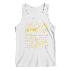 Bananas Baseball Tank Top Cute Trendy Banana Baseball Game Day Doodle TS10 White Print Your Wear