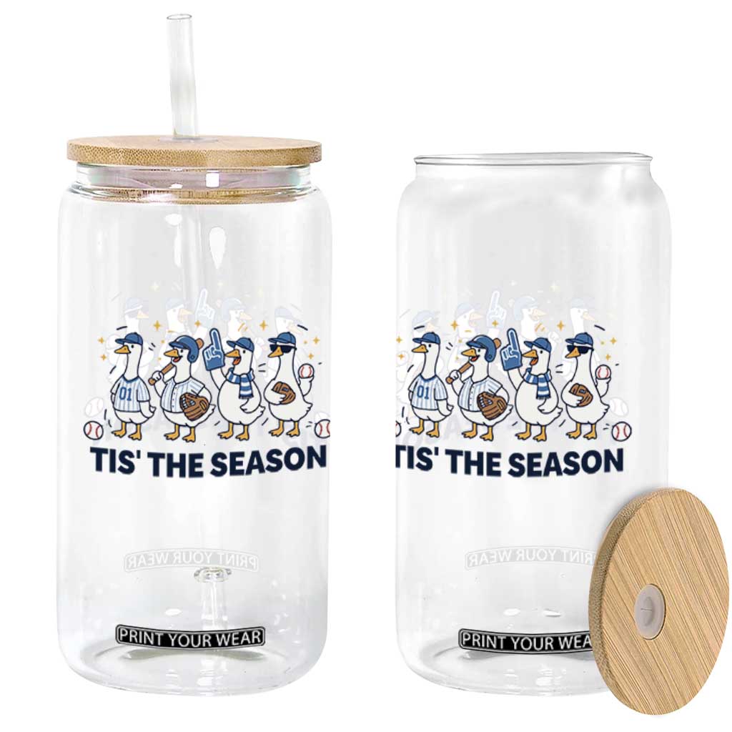 Baseball Silly Goose Glass Can Funny Tis The Season Baseball Mom TS10 Print Your Wear