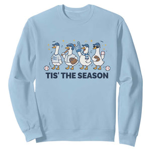 Baseball Silly Goose Sweatshirt Funny Tis The Season Baseball Mom TS10 Light Blue Print Your Wear