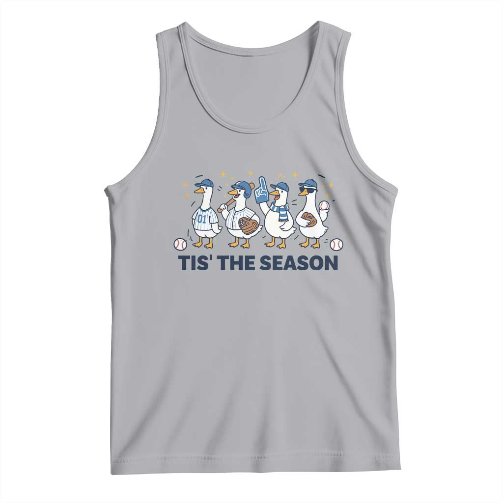 Baseball Silly Goose Tank Top Funny Tis The Season Baseball Mom TS10 Athletic Heather Print Your Wear