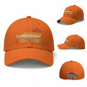 Funny Dad Jokes In A Dad-a-base Baseball Cap Retro Vintage Fathers Day TS10 Baseball Cap Universal Fit Orange Print Your Wear