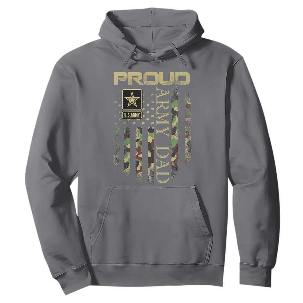Proud Army Dad Hoodie Military Father US Army Camo Flag TS10 Charcoal Print Your Wear
