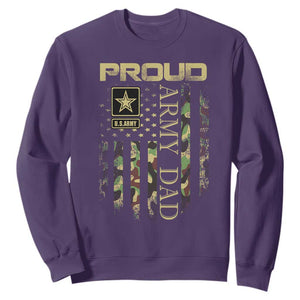 Proud Army Dad Sweatshirt Military Father US Army Camo Flag TS10 Purple Print Your Wear