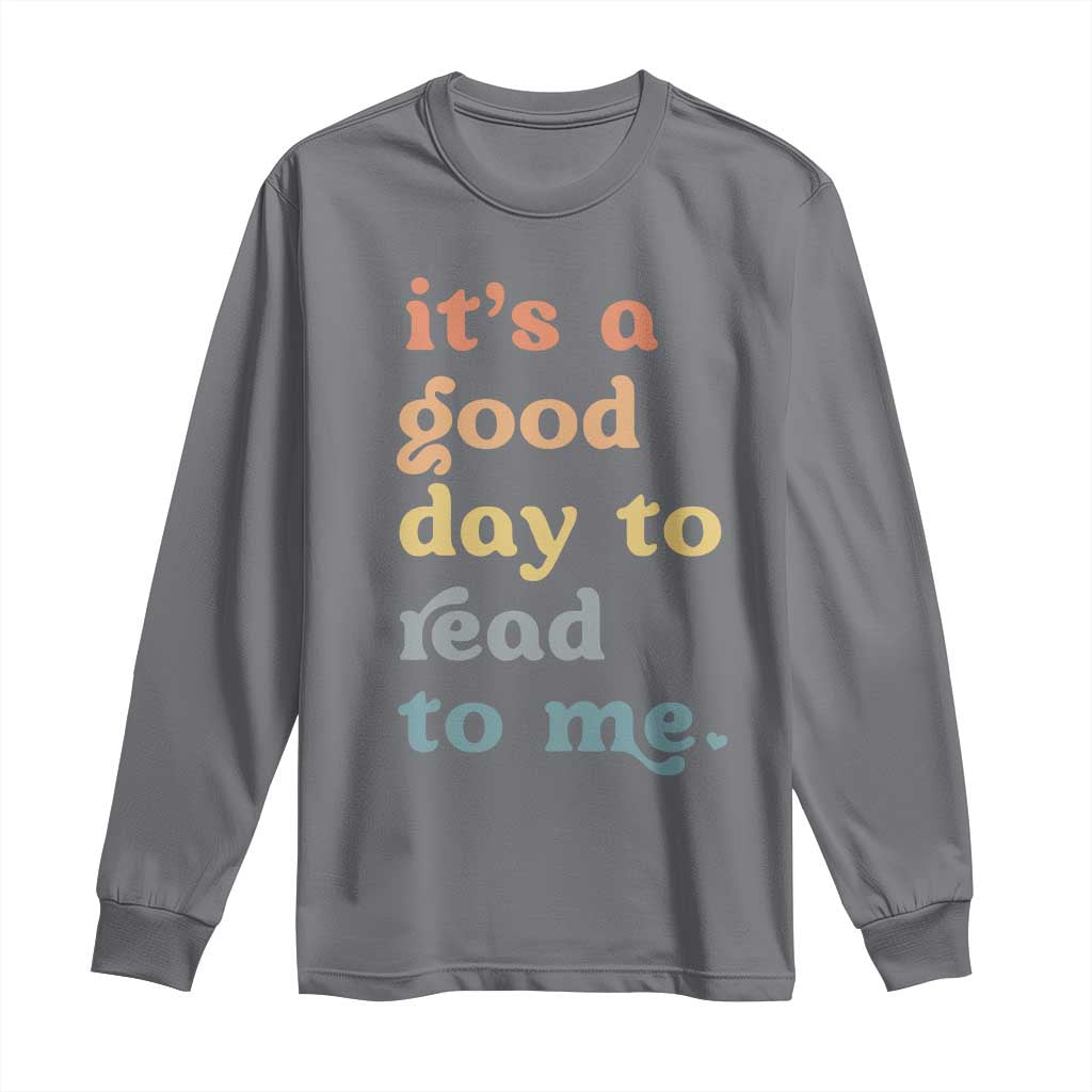 Read To Me Long Sleeve Shirt Sassy Baby Shower Bookish Little Reader TS10 Charcoal Print Your Wear