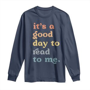 Read To Me Long Sleeve Shirt Sassy Baby Shower Bookish Little Reader TS10 Navy Print Your Wear