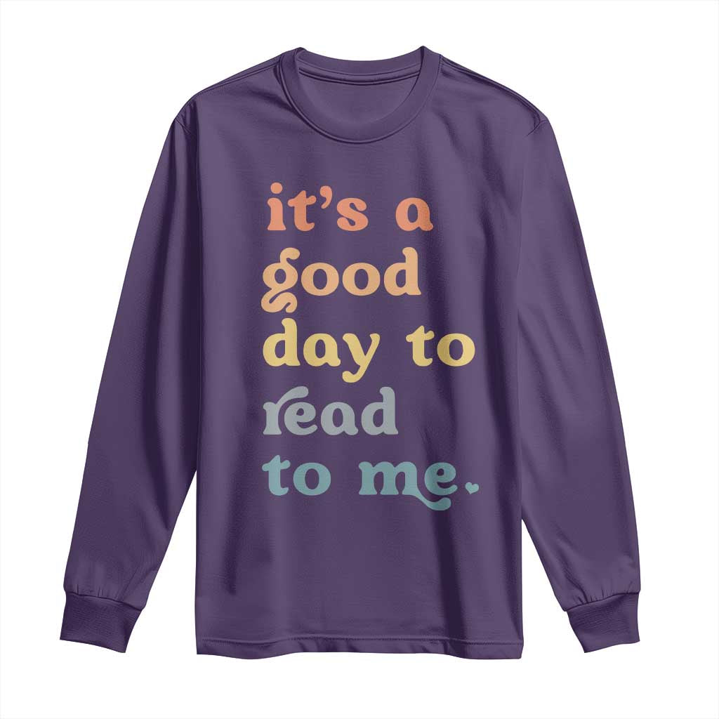 Read To Me Long Sleeve Shirt Sassy Baby Shower Bookish Little Reader TS10 Purple Print Your Wear