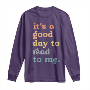 Read To Me Long Sleeve Shirt Sassy Baby Shower Bookish Little Reader TS10 Purple Print Your Wear