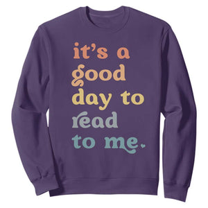 Read To Me Sweatshirt Sassy Baby Shower Bookish Little Reader TS10 Purple Print Your Wear
